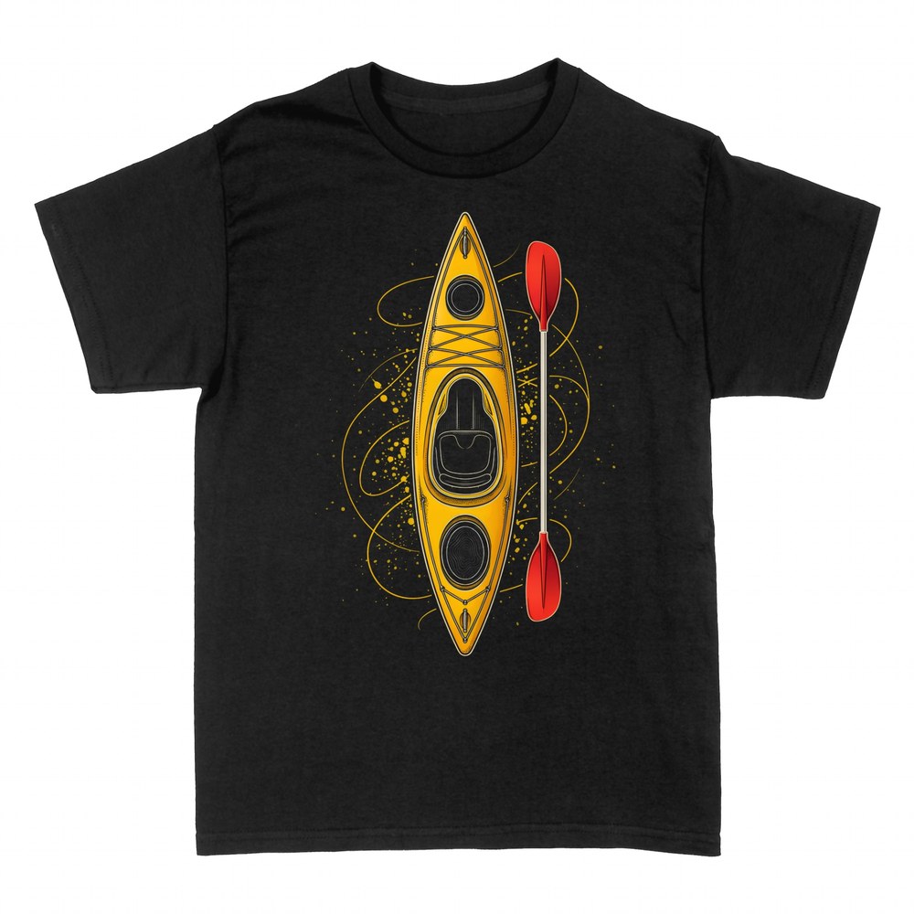 Camisetas: Kayak con remo vista a&eacute;rea