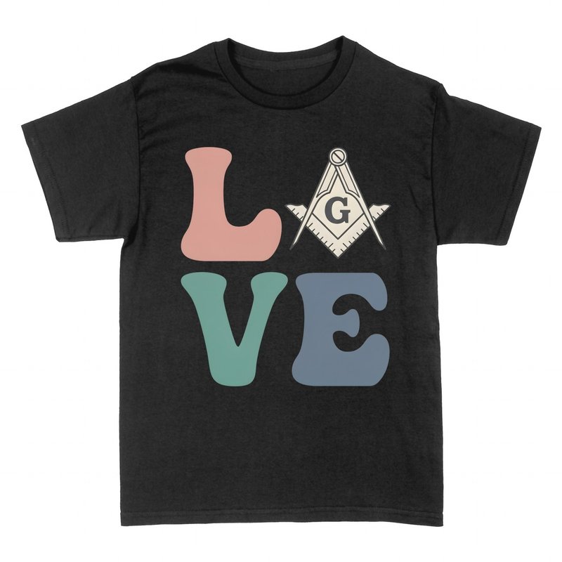 Camisetas: LOVE Masoner&iacute;a Escuadra y Comp&aacute;s