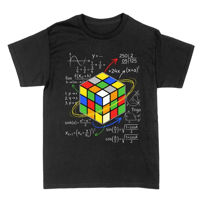 Camisetas: Cubo de Rubik con f&oacute;rmulas matem&aacute;ticas