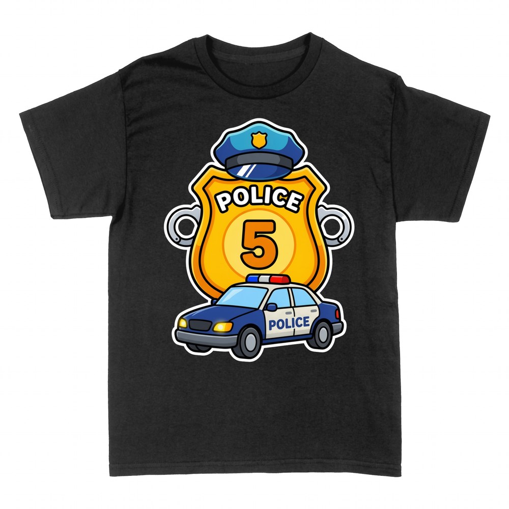 Camisetas: Placa Policial N&uacute;mero 5