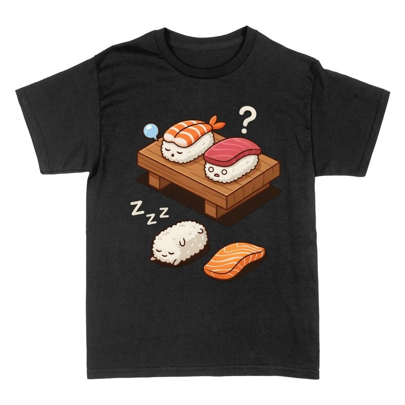 Camisetas: Sushi kawaii durmiendo