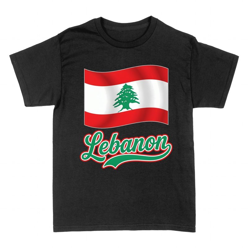 Camisetas: L&iacute;bano Bandera
