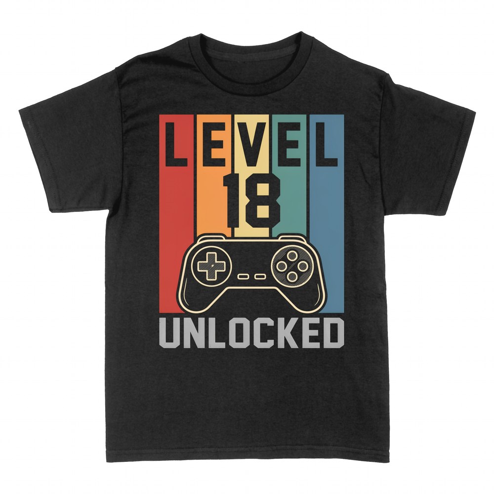 Camisetas: Level 18 Unlocked - 18 Cumplea&ntilde;os Gamer