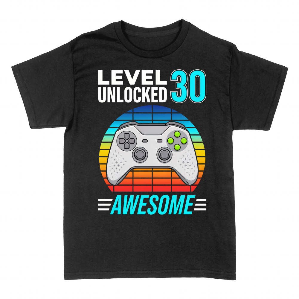 Camisetas: Level Unlocked 30 - Gamer Cumplea&ntilde;os