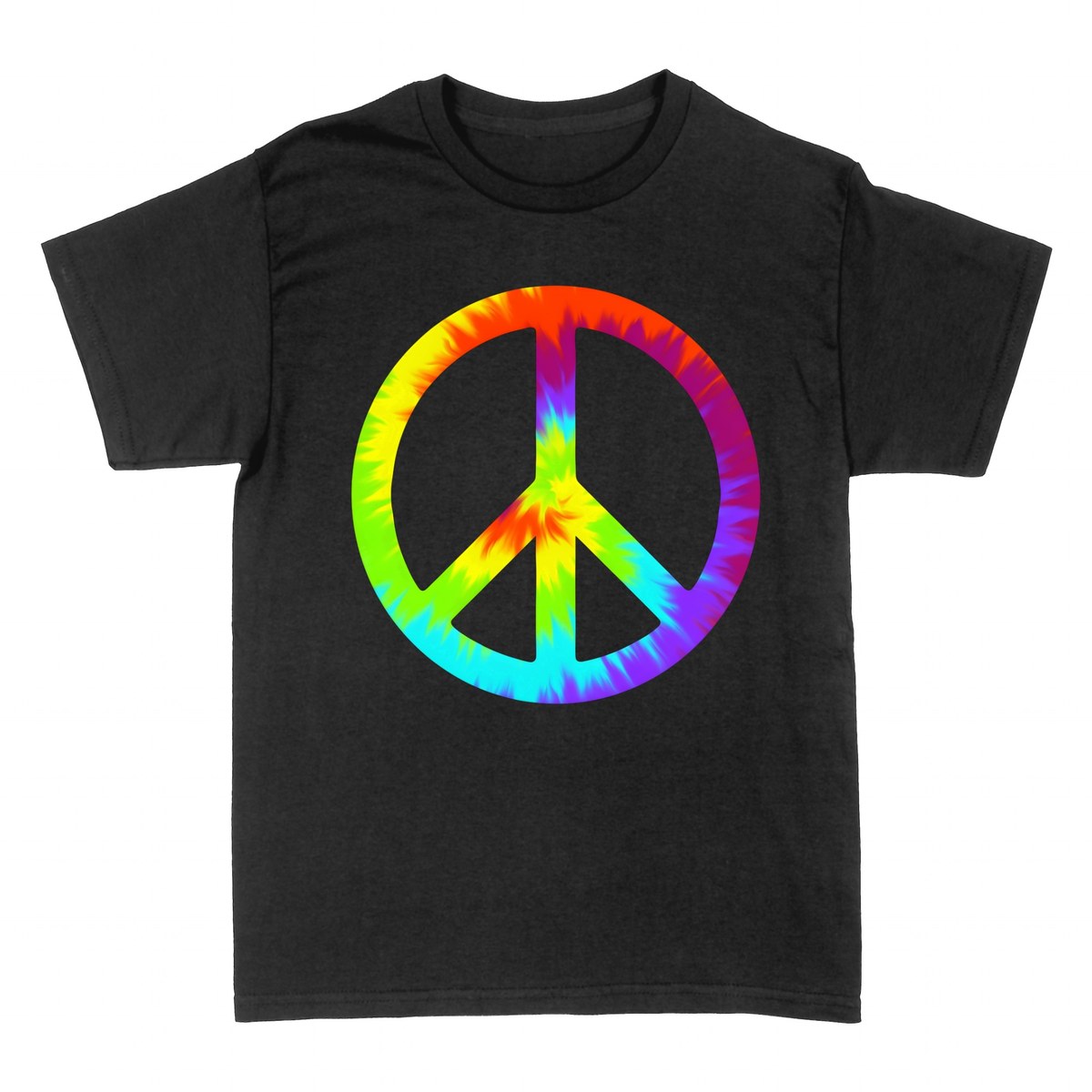 Camisetas: S&iacute;mbolo de la Paz Tie-Dye Psicod&eacute;lico