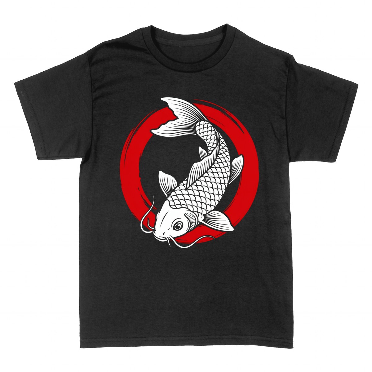 Camisetas: Koi Japon&eacute;s Pincelada Roja