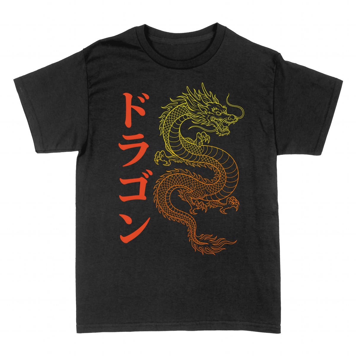 Camisetas: Drag&oacute;n Oriental Kanji