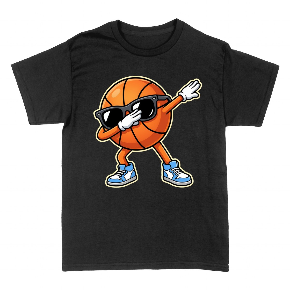 Camisetas: Bal&oacute;n de Baloncesto Dabbing con Gafas