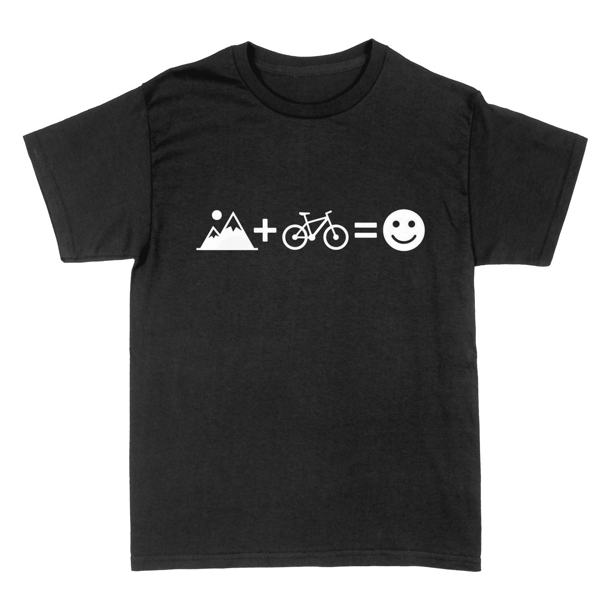 Camisetas: Monta&ntilde;a + Bici = Felicidad