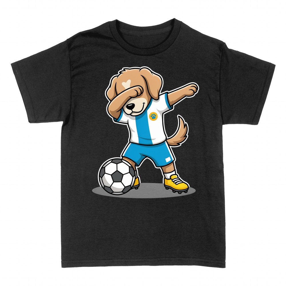 Camisetas: Perro Futbolista Dab