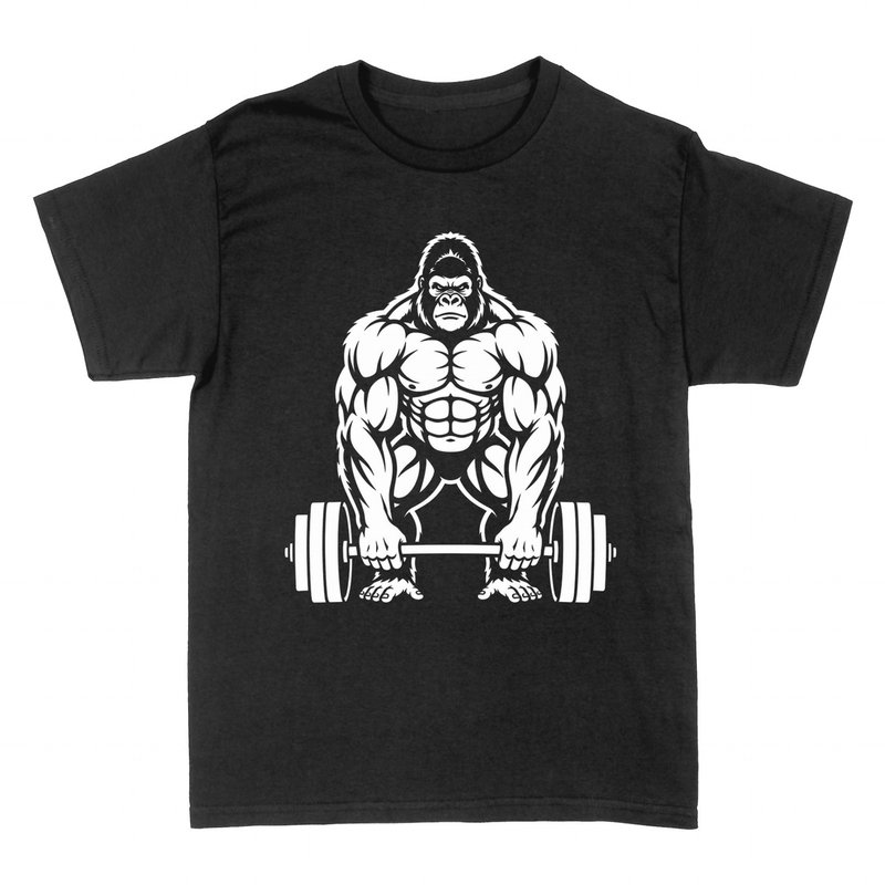 Camisetas: Gorila de Gimnasio Levantando Peso