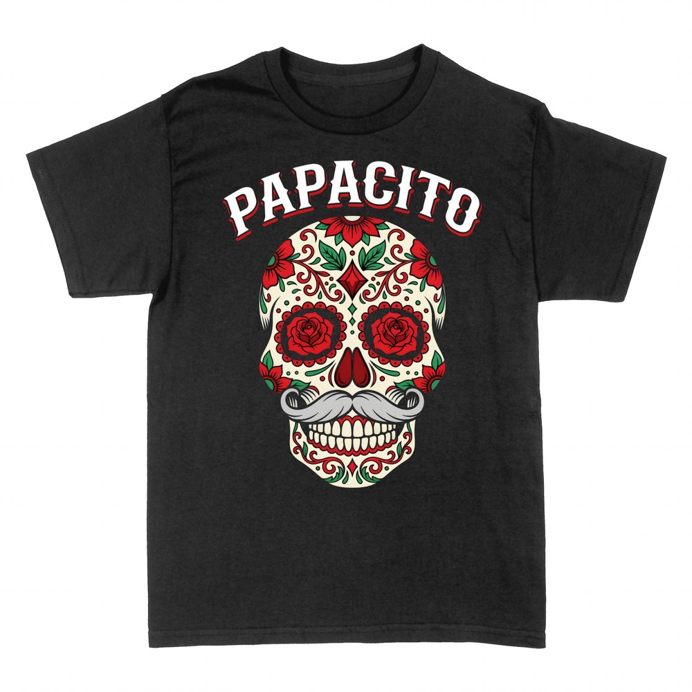Camisetas: Papacito Calavera Mexicana