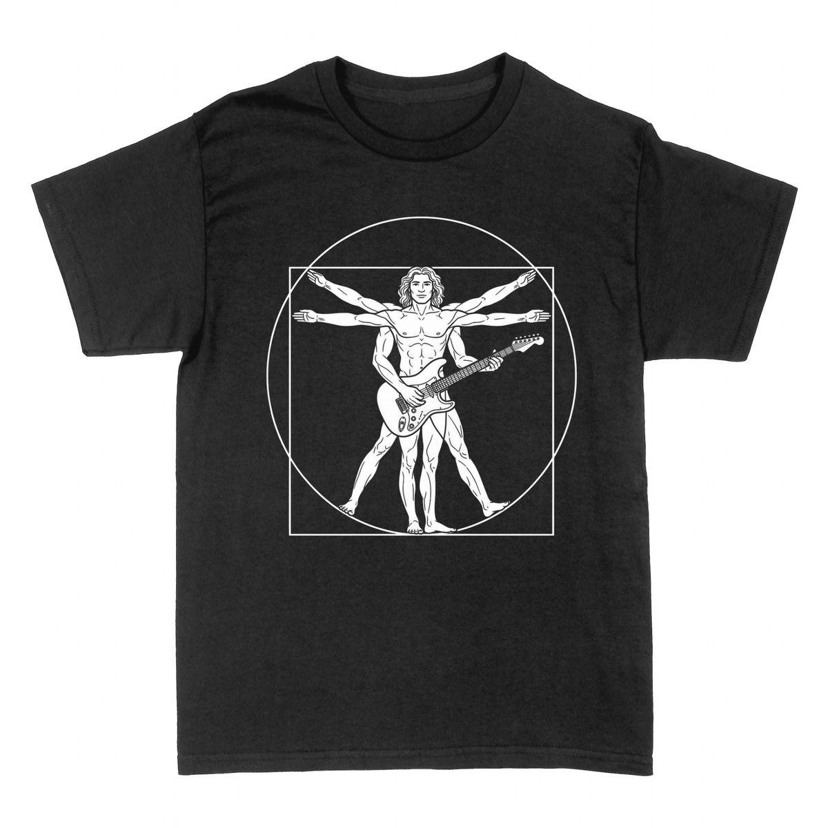 Camisetas: Hombre Vitruviano Rockero