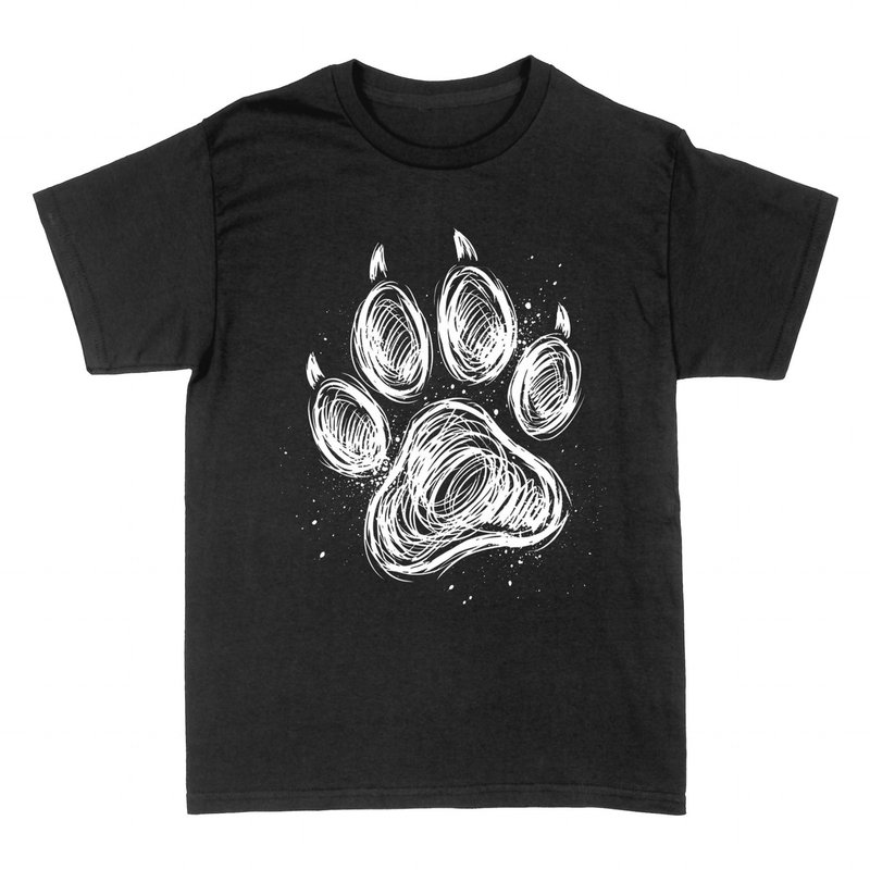 Camisetas: Huella de Perro Tinta Blanca