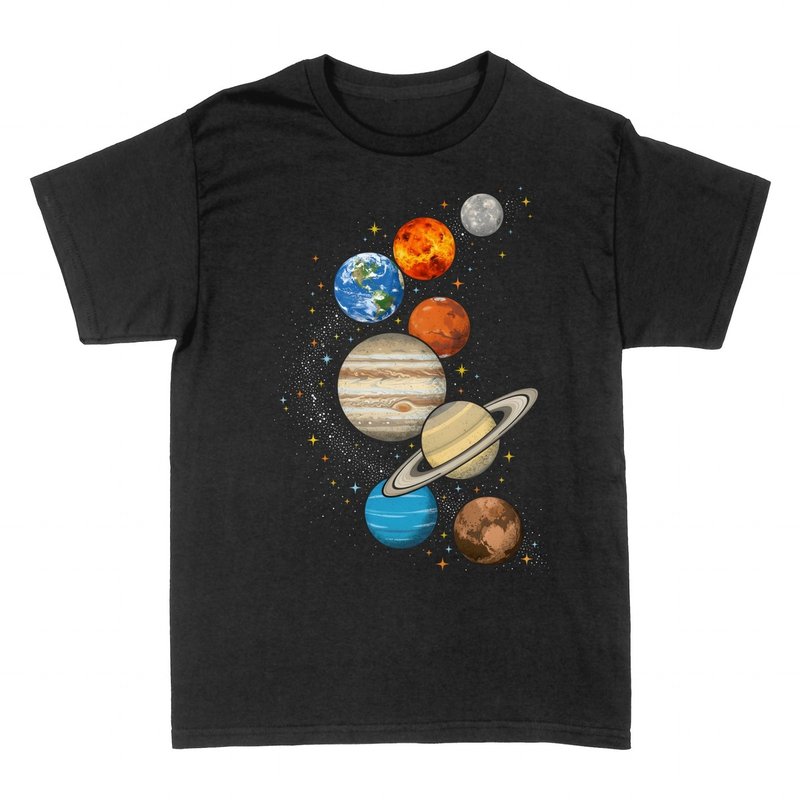 Camisetas: Sistema Solar &mdash; Los Planetas del Universo