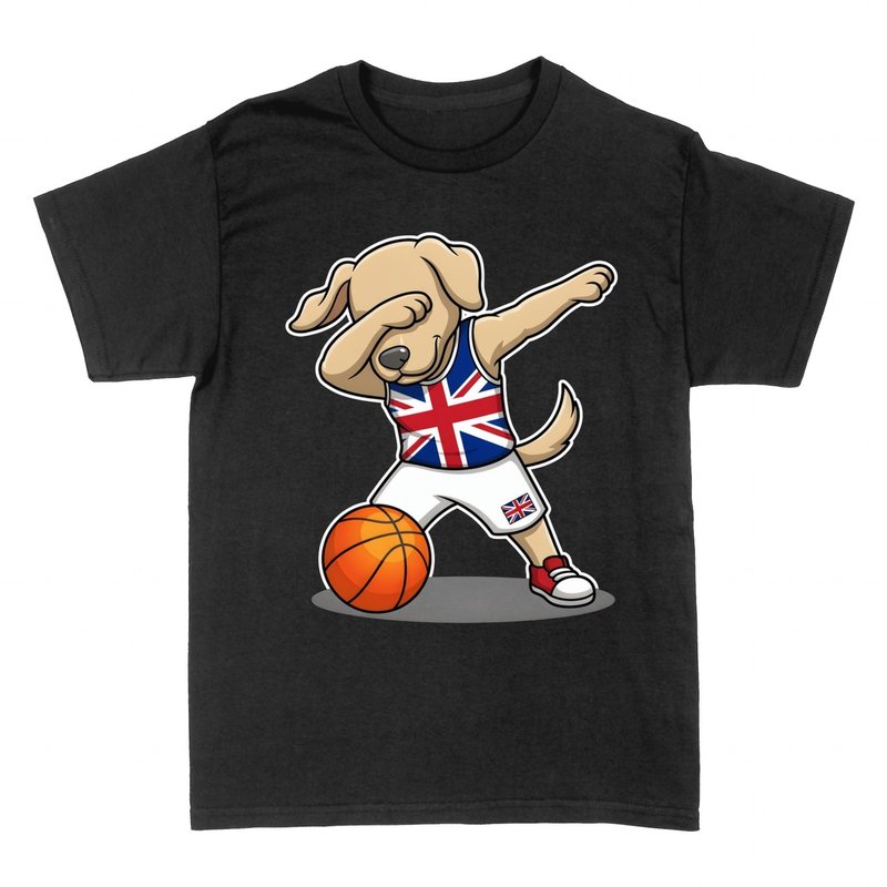 Camisetas: Perro Baloncestero UK Dab