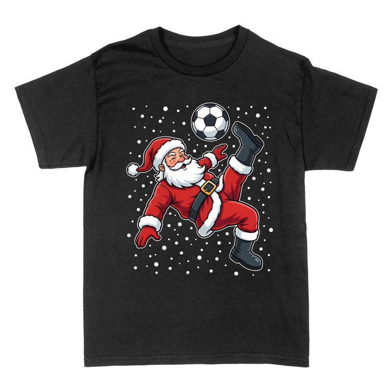 Camisetas: Pap&aacute; Noel Jugando al F&uacute;tbol