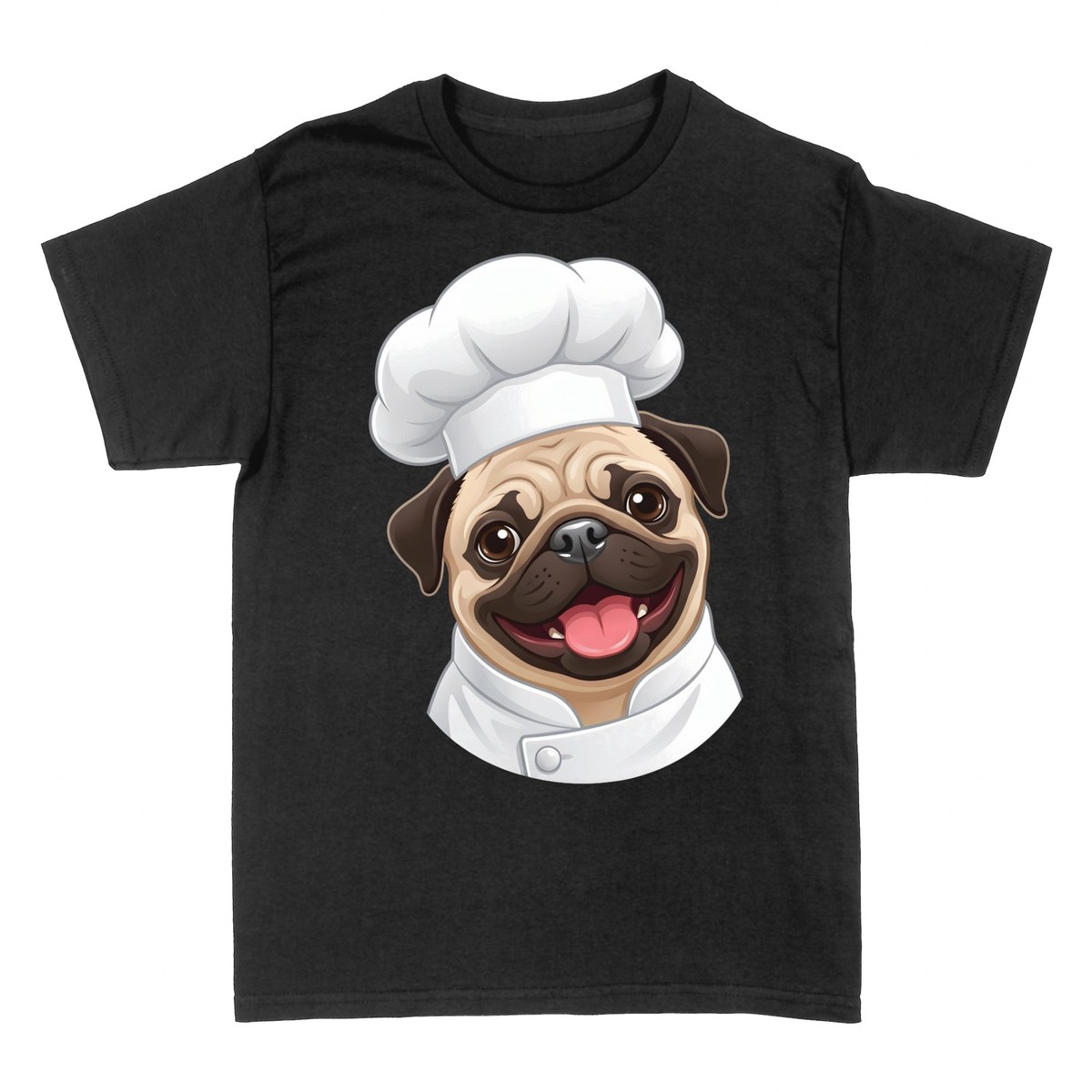 Camisetas: Pug Chef Cocinero