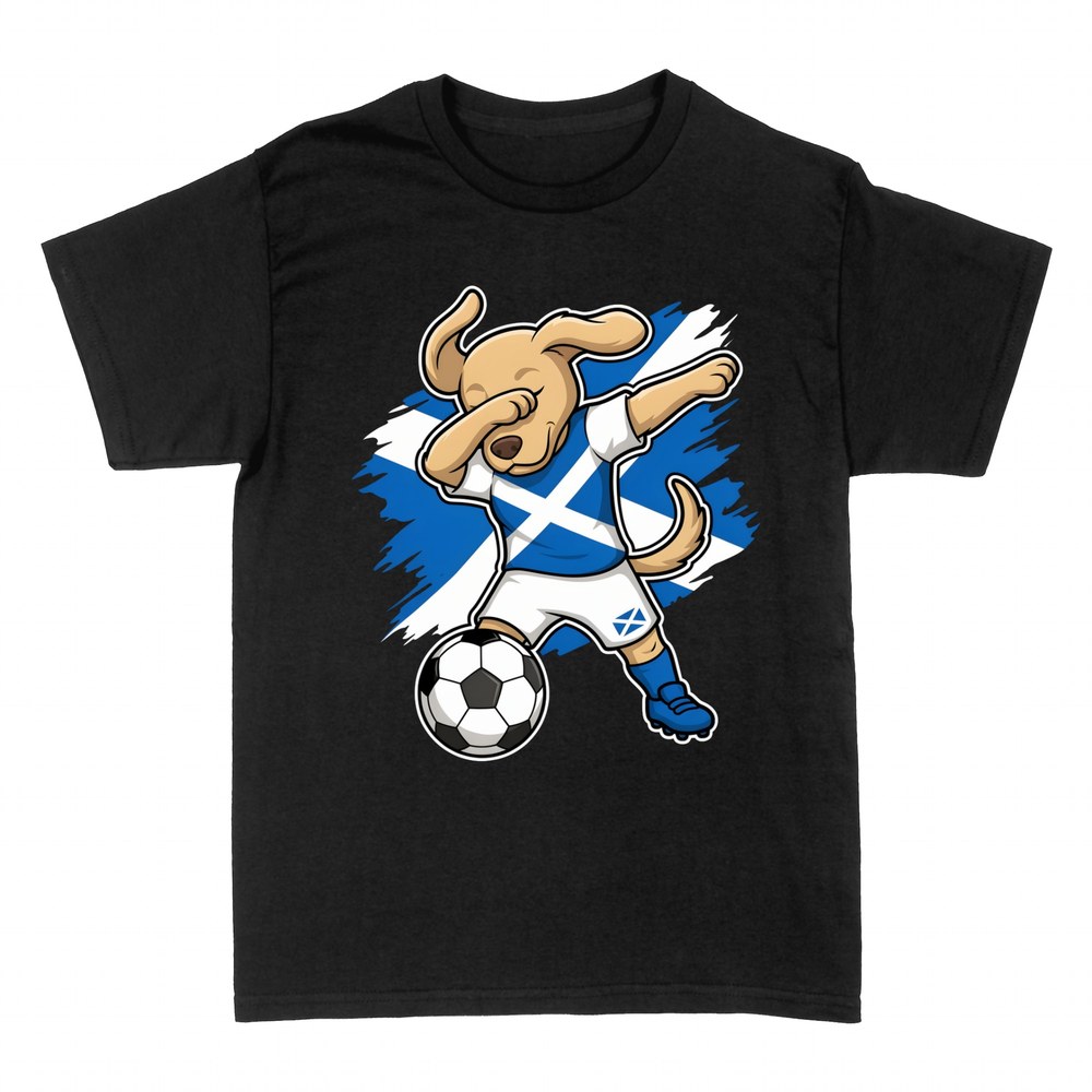 Camisetas: Perro Futbolista Dab Escocia