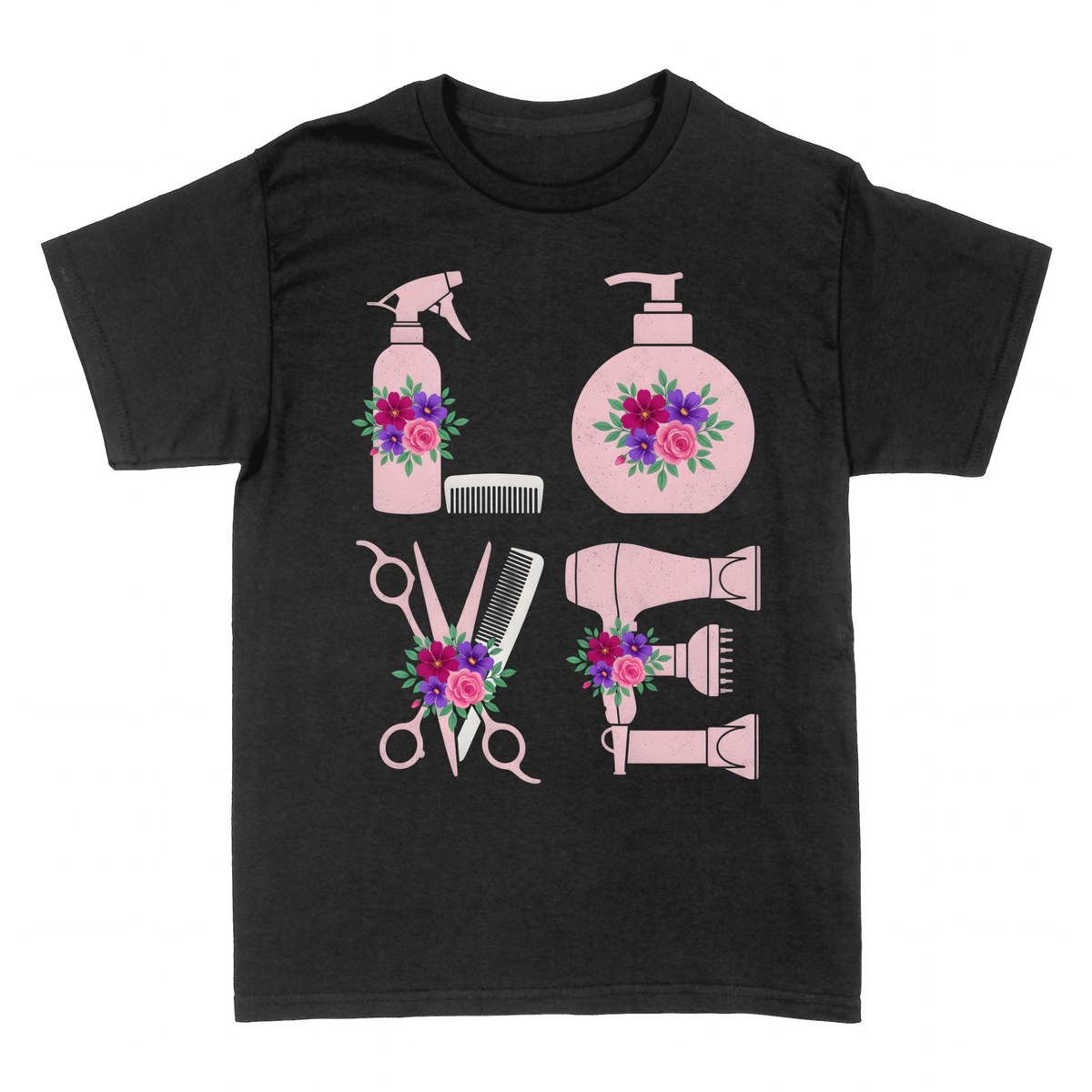 Camisetas: Peluquer&iacute;a Floral &mdash; Herramientas con Flores