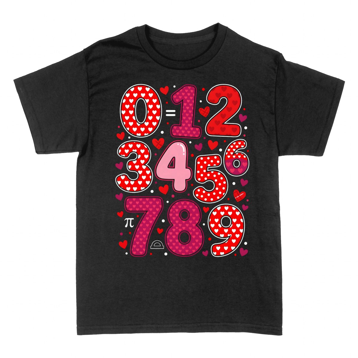 Camisetas: N&uacute;meros con Corazones &mdash; Amante de las Matem&aacute;ticas