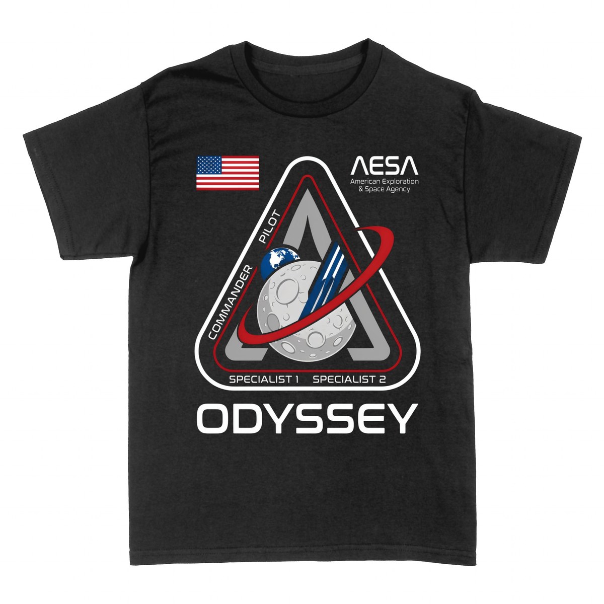 Camisetas: Parche Misi&oacute;n Odyssey Exploraci&oacute;n Espacial