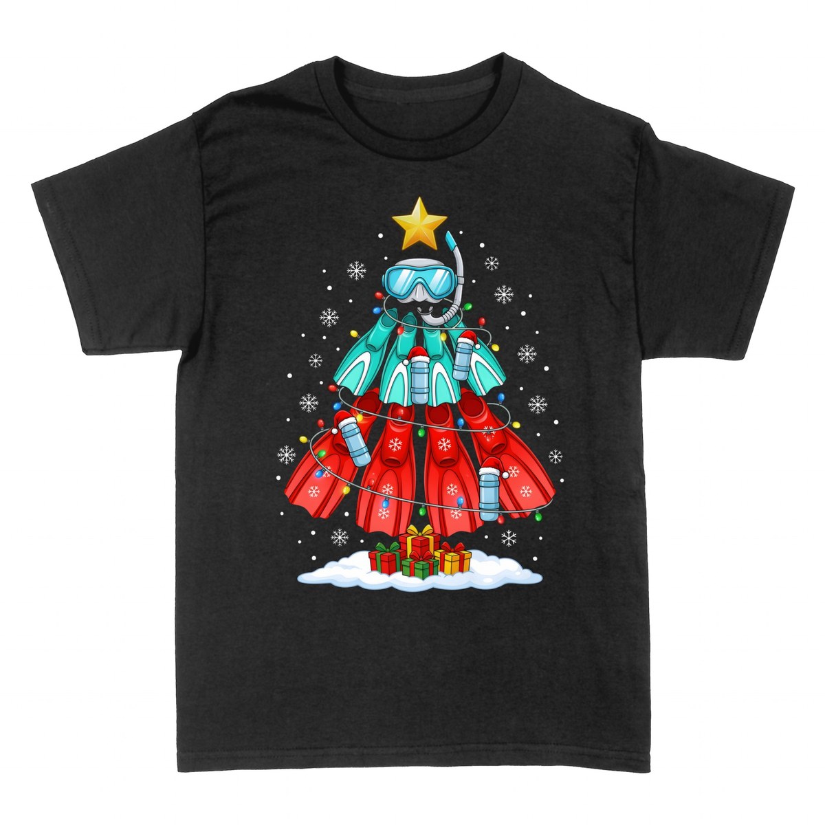 Camisetas: &Aacute;rbol de Navidad de Buceador