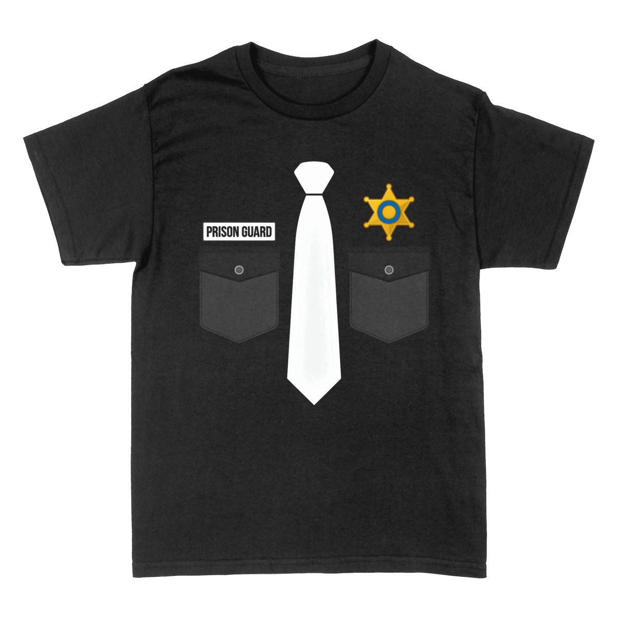 Camisetas: Guardia de Prisiones Uniforme Placa
