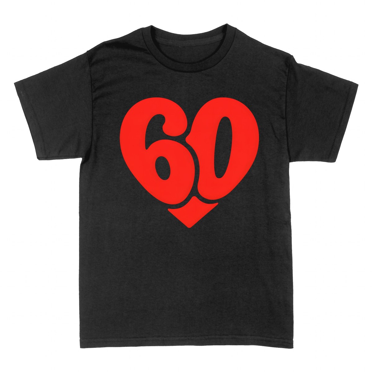 Camisetas: 60 Cumplea&ntilde;os Coraz&oacute;n