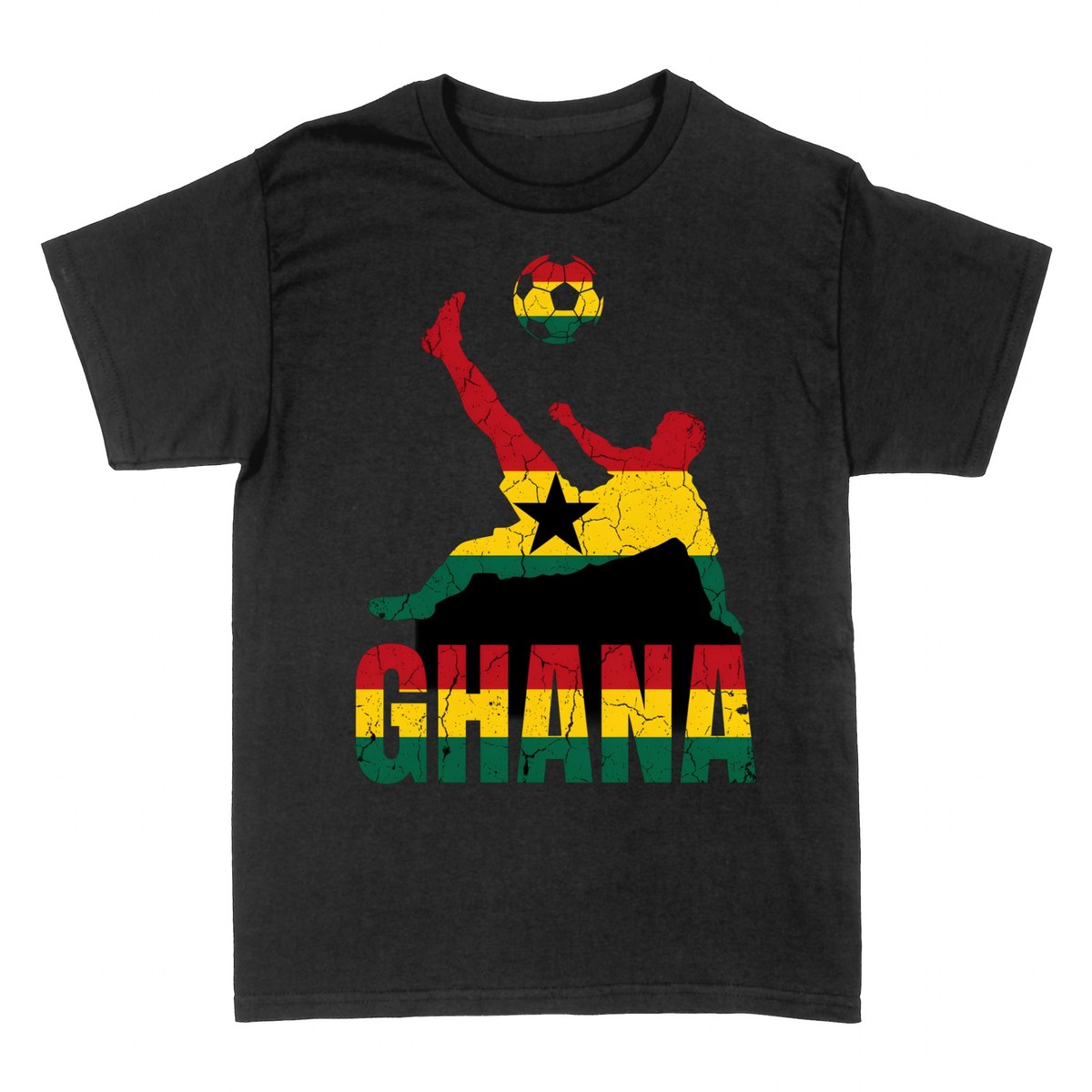 Camisetas: Ghana F&uacute;tbol Bandera Bicicleta