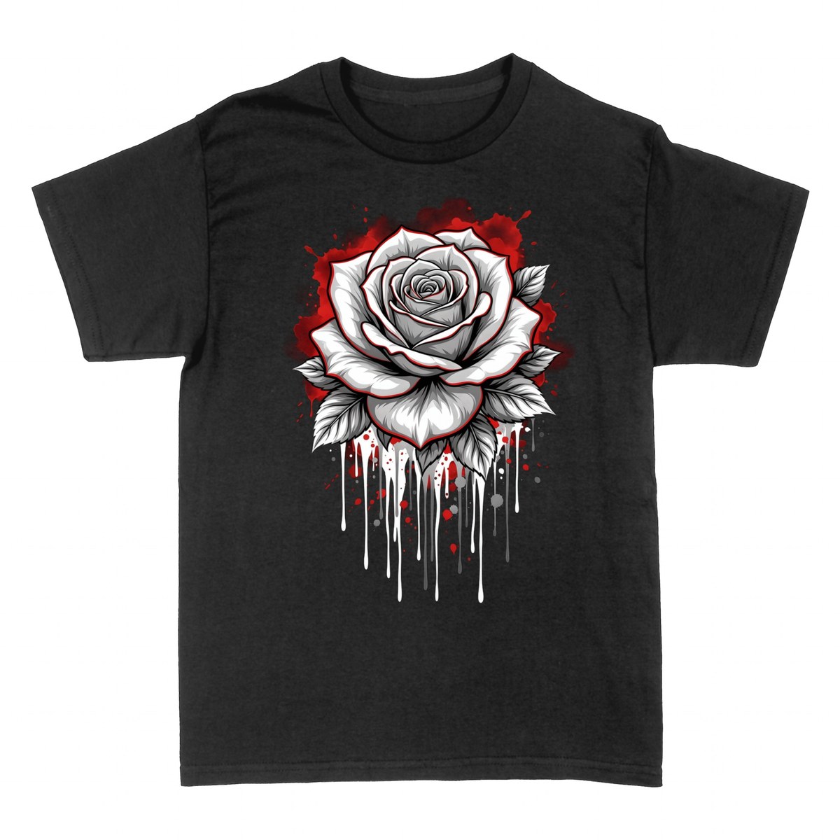 Camisetas: Rosa Tatuaje Tinta y Rojo