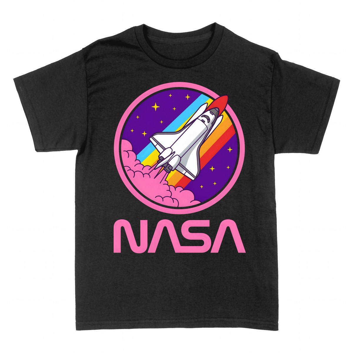 Camisetas: NASA Retro Transbordador Espacial Arcoiris