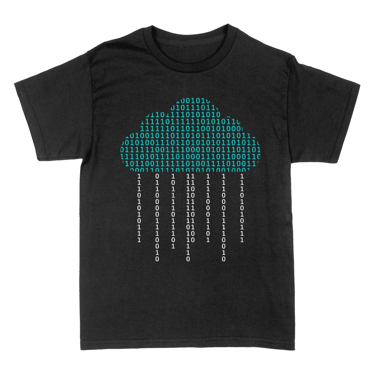 Camisetas: Lluvia de C&oacute;digo Binario