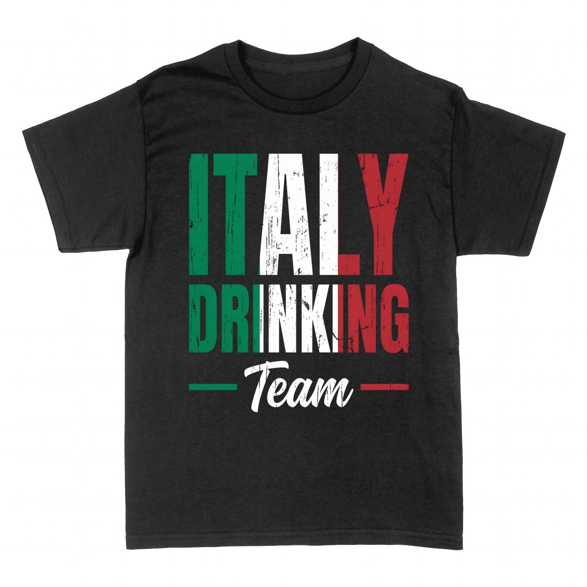 Camisetas: Italy Drinking Team &mdash; Bandera Italia Humor