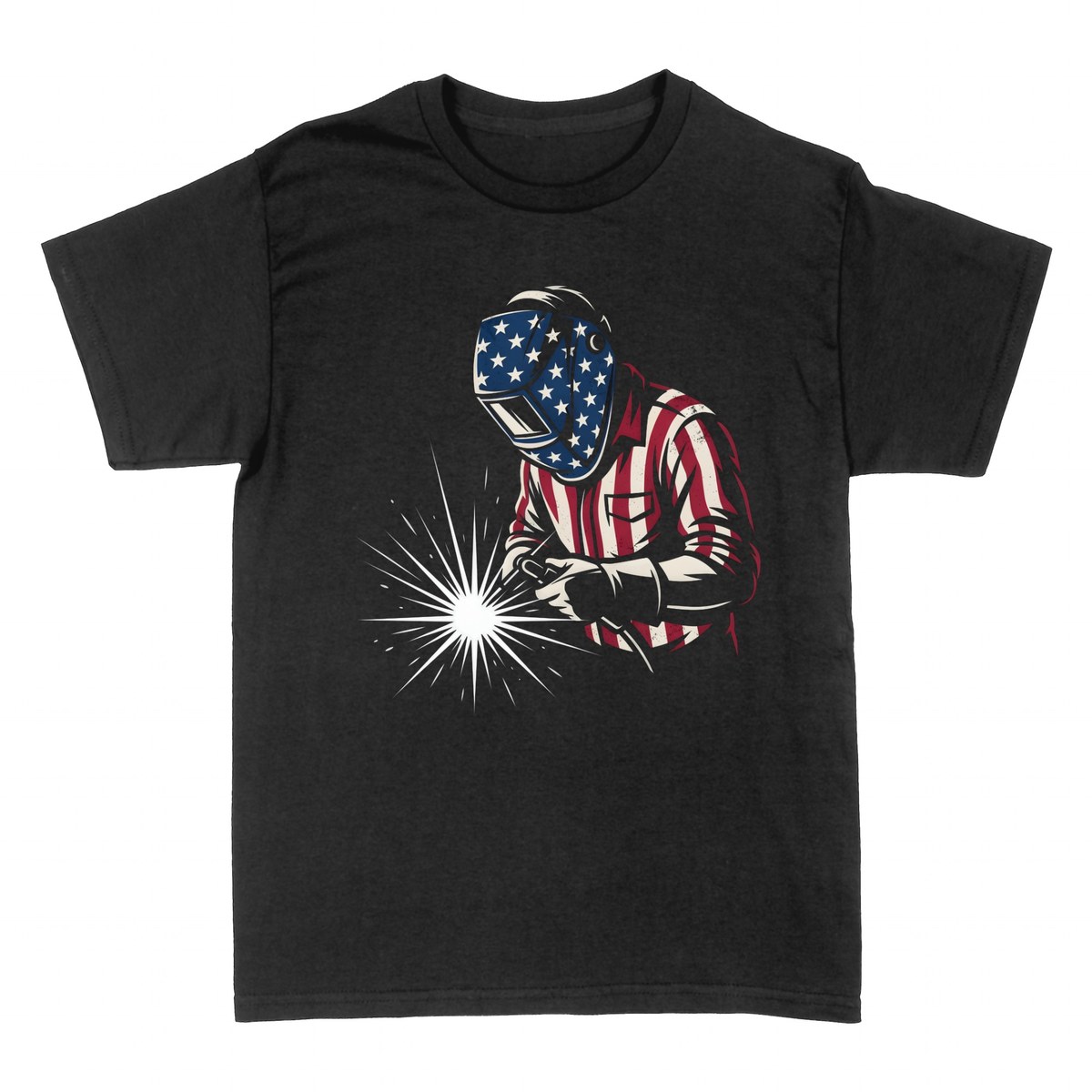 Camisetas: Soldador Orgullo Americano