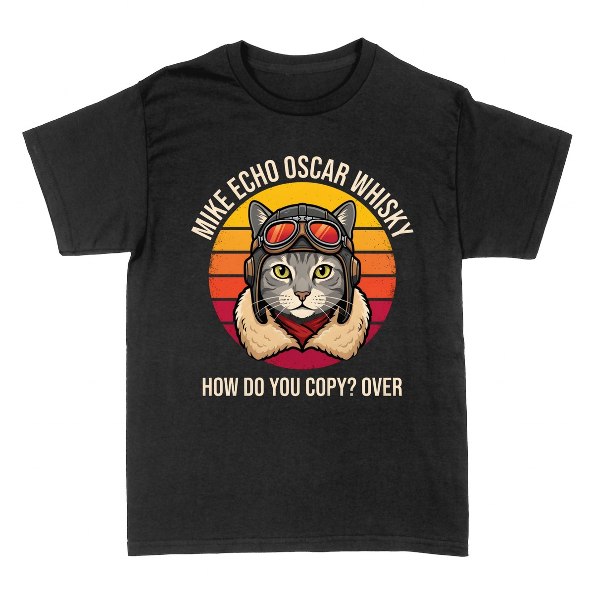 Camisetas: Gato Piloto &mdash; Mike Echo Oscar Whisky