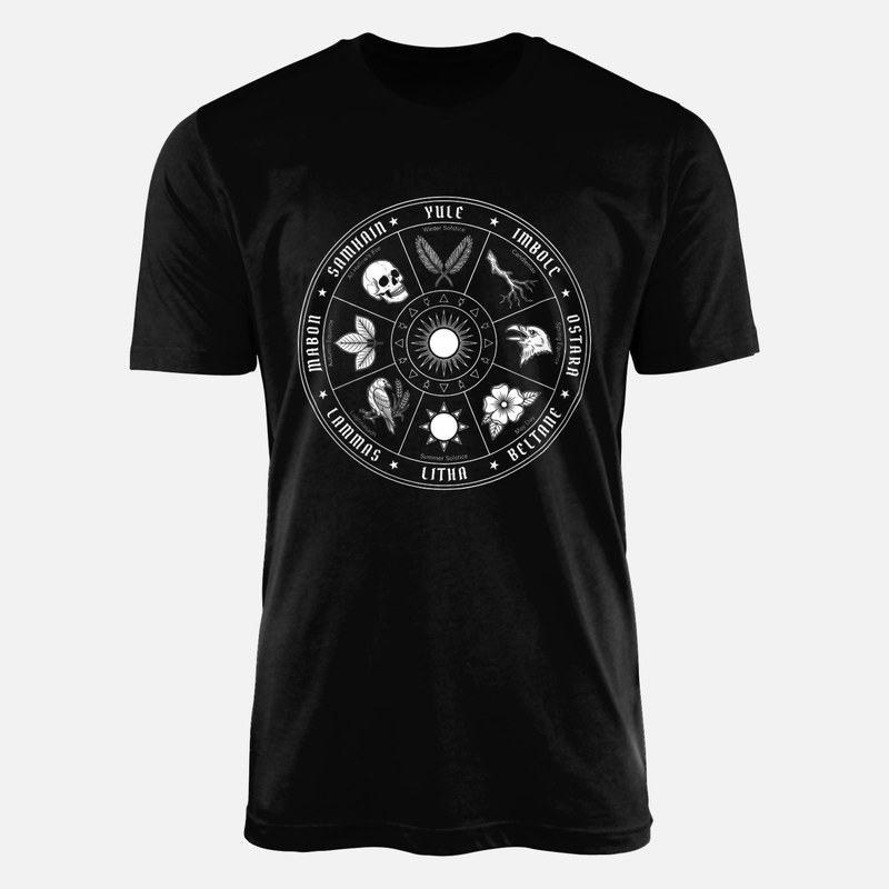 Camisetas: Rueda del a&ntilde;o pagana con los sabbats