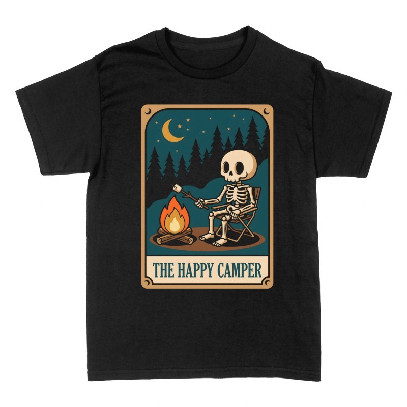 Camisetas: Carta de tarot del campista feliz