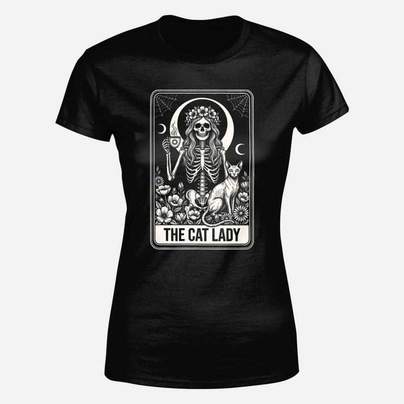 Camisetas: Carta de tarot de la dama de los gatos
