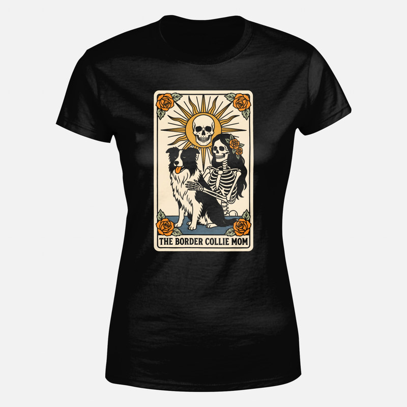 Camisetas: Carta de tarot de la mam&aacute; de un border collie