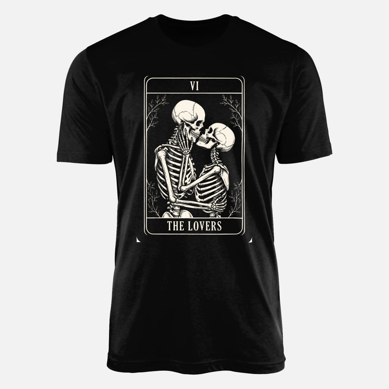 Camisetas: Tarot Los Enamorados esqueletos