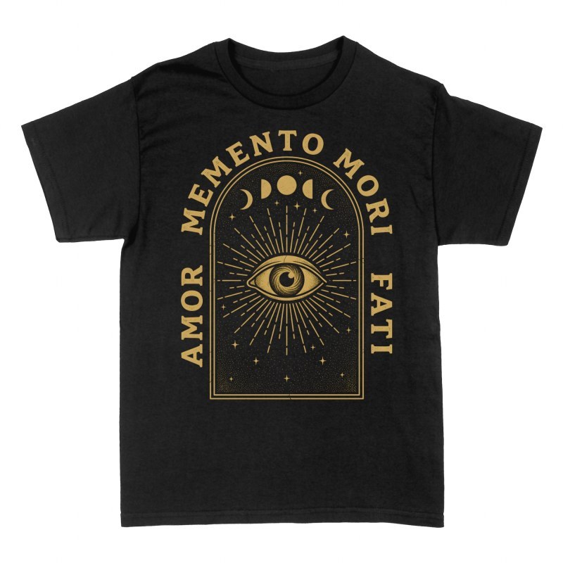 Camisetas: Memento Mori Ojo M&iacute;stico y Fases Lunares