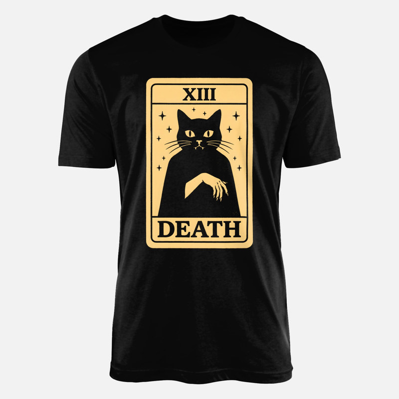 Camisetas: Carta de tarot La Muerte con gato negro