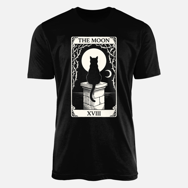Camisetas: Carta de tarot gato La Luna