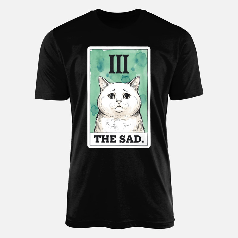 Camisetas: Carta de tarot con gato triste