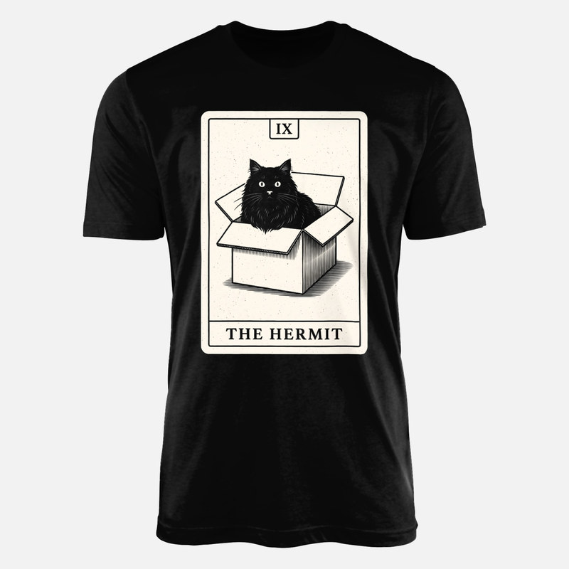 Camisetas: Tarot El Ermita&ntilde;o Gato en Caja