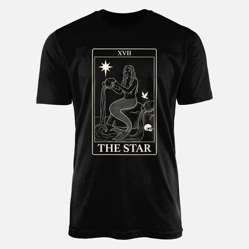 Camisetas: Carta de tarot la estrella y sirena