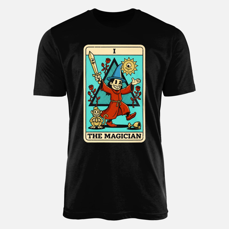 Camisetas: Carta de tarot El Mago estilo cartoon