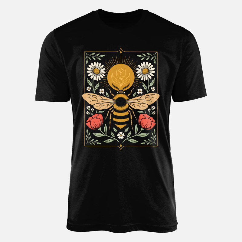 Camisetas: Abeja m&iacute;stica bot&aacute;nica