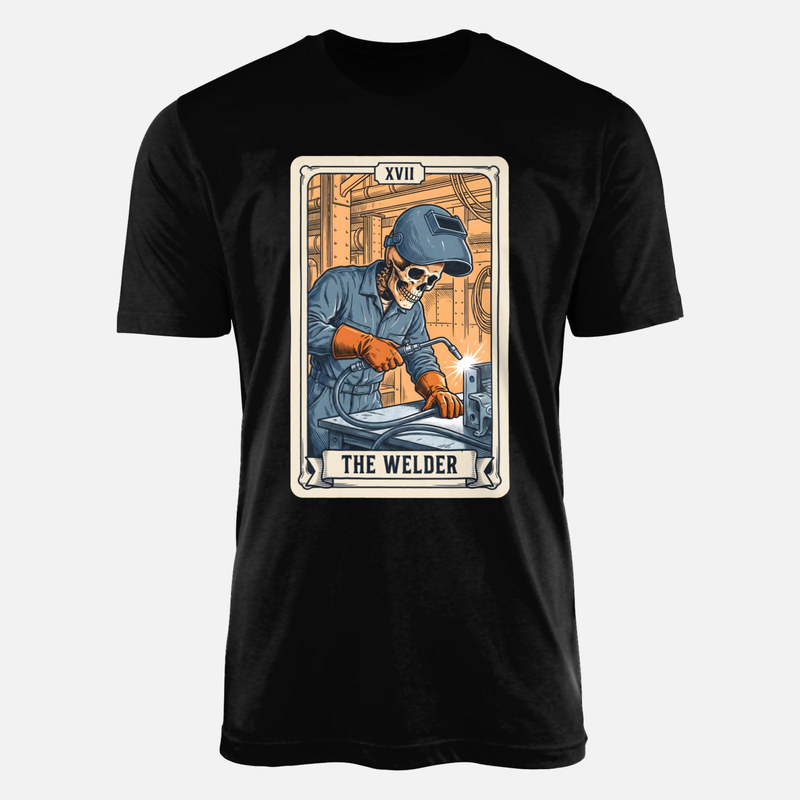 Camisetas: Carta tarot del soldador calavera